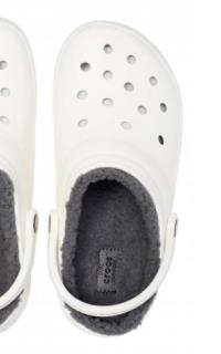 CROCS-FUZZ-LINED CLOG WHITE-GREY