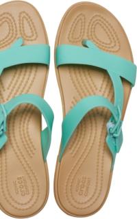 CROCS-TULUM TOE POST SANDAL PISTACHIO