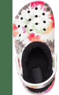 CROCS - LINED CLOG - TIE DYE GRAPHIC BLACK-MULTICOLORE