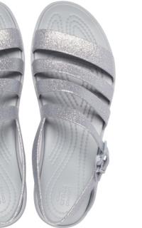 CROCS-TULUM GLITTER SANDAL W SILGLT