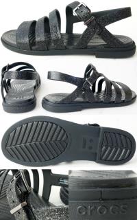 CROCS-TULUM GLITTER SANDAL W BLGTR-BLACK