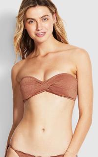 SEA FOLLY - TWIST BANDEAU - BRONZE