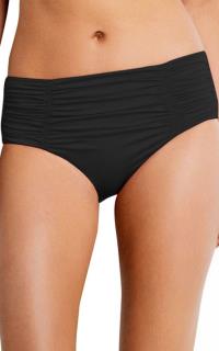 SEAFOLLY-BLACK GATHERED FRONT RETRO PANT