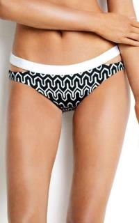 SEAFOLLY-BLACK OPTIC WAVE SPLIT BAND HIPSTER