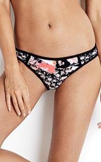 SEAFOLLY-BLACK OCEAN ROSE HIPSTER