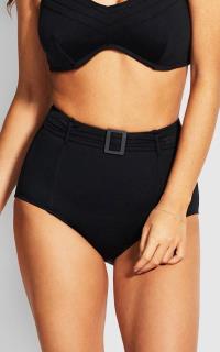 SEA FOLLY - PINTUCKED WIDE SIDE RETRO - BLACK
