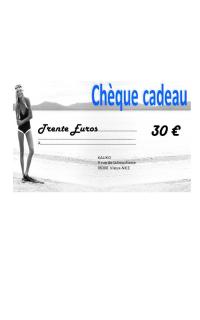 Chèque cadeaux de 30€