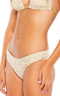 LULI FAMA - SEAMLESS FULL RUCHED BACK BOTTOM-GOLD RUSH