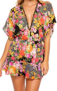 LULI FAMA-PLAYERA V-NECK DRESS